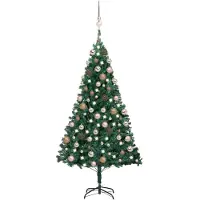 The Living Store El Living Store: Árbol de Navidad artificial con luces y adornos, color verde, 120 cm