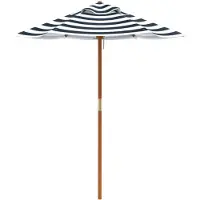 vidaXL Sombrilla para niños de con mástil de madera, Ø120x140 cm