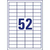 Avery Zweckform Zweckform 3650 Etiquetas A4 48 x 21 mm — 52 por hoja | Pack 100 hojas