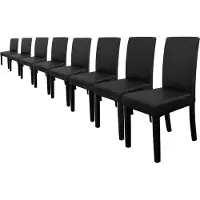 En.casa [] 8 sillones tapizados en oferta ( mate) (de alta calidad) con patas de madera maciza / tapicería de cuero sintético / diseño elegante