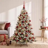 Syfax Árbol de Navidad Artificial con Adorno 120 cm 150 LED