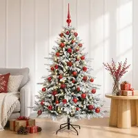 Syfax Árbol de Navidad artificial con bolas 150 cm 150 LED