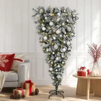 Syfax Árbol de Navidad Artificial Invertido con Ramas Articuladas