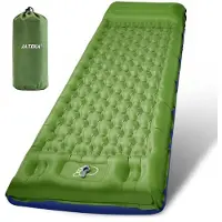 Merkloos Omgoods - Colchón inflable para camping, extra grande, con almohada integrada - Ultraligero