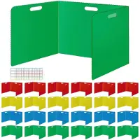 Merkloos Elzusha - Juego de 24 separadores de escritorio plegables con 72 placas de identificación