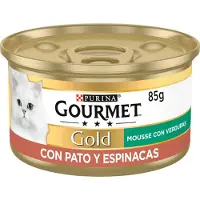 Purina GOURMET GOLD, paté de pato en mousse, formato individual, 24 unidades de 85 gramos