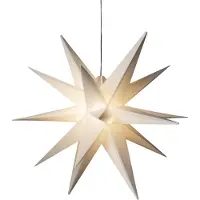 Konstsmide Gnosjö WB: Estrella tridimensional de plástico blanco, modelo 5971-200
