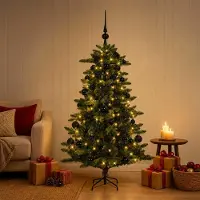 Syfax Árbol de Navidad Artificial con Adorno 120 cm 150 LED