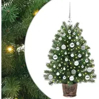 vidaXL Árbol de Navidad artificial, color verde, 95 cm, fabricado con materiales PE y PVC