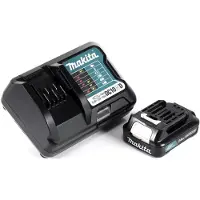 Makita Kit de fuente de alimentación de 12 V con 1 batería BL1021B de 2,0 Ah + cargador DC10WD