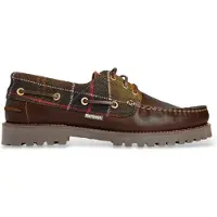 Barbour para hombre. MFO0795 Náuticos de Piel Deck marrón (44), Plano, Cordones, Casual, outlet 2026.