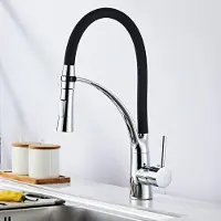 Merkloos Grifo de cocina con rociador extensible, color
