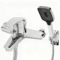 Merkloos Grifo de ducha con cabezal de mano e interruptor mezclador