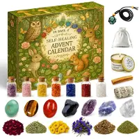 Merkloos Calendario de Adviento con 24 días de piedras naturales medicinales – Hecho a mano