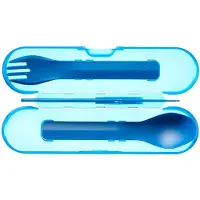 Humangear - Besteck GoBites Trio - Juego de cubiertos azul