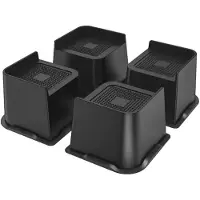 StarTech.com Juego de 4 elevadores para muebles: bloques elevadores para cama, refrigerador, sofá, mesa, escritorio, silla y lavadora