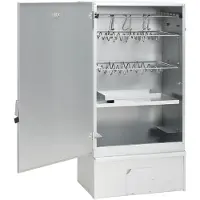 vidaXL Horno para ahumar, 3 unidades, 44,5 x 29 x 83 cm, acero galvanizado, color plateado