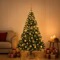 Syfax Árbol de Navidad Artificial con Adorno 120 cm 150 LED