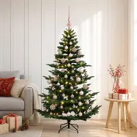 Syfax Árbol de Navidad artificial con bolas 120 cm 150 LED