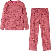 Kamome vidaXL: Pijama infantil de manga larga, color rosa pastel, talla 104