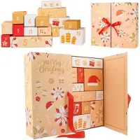 Merkloos Calendario de Adviento navideño - 24 unidades - Amarillo
