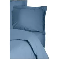 L'essentiel Maison L'Essentiel, Juego de sábanas de algodón ranforce azul, tamaño King, para cama (Francia), azul, 100% algodón ranforce, 240 x 220 cm