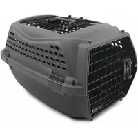 M PETS Contenedor de transporte MPETS ECO GIRO S, gris oscuro, plástico, para gatos