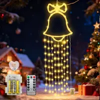OEM Luces navideñas para ventanas, 100 LEDs, luz blanca cálida, 8 modos, con control remoto