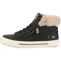 Mustang Botines con cordones 'Kalua' piel / negro