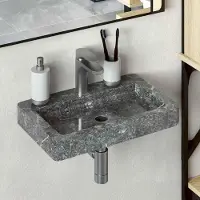 Merkloos Lavabo de pared de mármol, hecho a mano, para baño