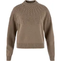 Fjällräven - Jerséis Mujer - Övik Solid Jacquard Knit W Suede Brown para Mujer de Lana - Talla M - Marrón