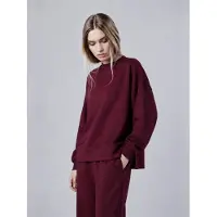 OWN Off With Nature Sudadera 'Felpa Girocollo Loose Fit in Interlock Burgundy' burdeos