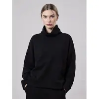 OWN Off With Nature Sudadera 'Felpa Collo Alto Loose Fit in Interlock Black' negro