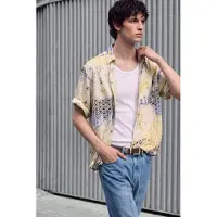 Desigual , Camisa bordada estampada, Blanco, XS