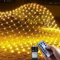 OEM Red de luces LED, 208 LEDs, 6 W, color amarillo cálido, con control remoto