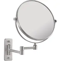 OEM Espejo de pared de 18 cm, de doble cara, con aumento de 3x, extensible, fabricado en acero inoxidable