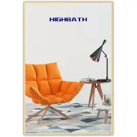 OEM Espejo de baño dorado, 50x70 cm, rectangular, para montaje en pared