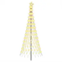Syfax Árbol de Navidad LED EKENAS 250 cm 290 LED Blanco Cálido Hierro