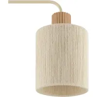 Brilliant Lámpara de mesa Arlo, beige, tela/madera, altura 58 cm, E27