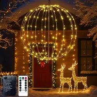 OEM Esfera de luz LED de 30 cm, con 120 LEDs, luz blanca cálida, temporizador, 8 modos y resistente al agua