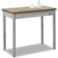 OEM Mesa auxiliar, mesa de cocina, metal, roble natural, 90x50 cm