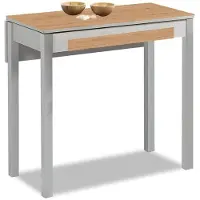 OEM Mesa de cocina extensible de 90x50 cm, con sistema de extensión, fabricada en aluminio y con superficie laminada