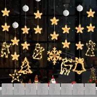 OEM 8 luces LED navideñas para ventanas, funcionan con pilas, con temporizador