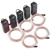 OEM Cable LED de 5x3 metros, blanco, con batería, 3 modos, resistente al agua