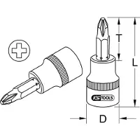 Ks Tools , llave de vaso PH1, modelo 918.3868