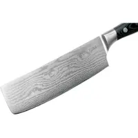 Eden Classic Damast Juego de 3 cuchillos con cuchillo de chef, nakiri y cuchillo multiusos