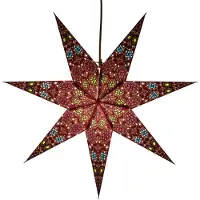 OEM Estrella de papel, 60 cm, plegable, color violeta, decoración para ventanas
