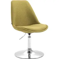 CLP Silla de comedor Maverick, tapizada en tela, giratoria, color: verde, estructura: cromada