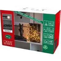 OEM Guirnalda de luces LED, 400 diodos de luz blanca cálida, 30V, 6W, color negro