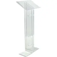 Dripio Estante de lectura de acrílico, transparente, 500 x 350 x 1100 mm